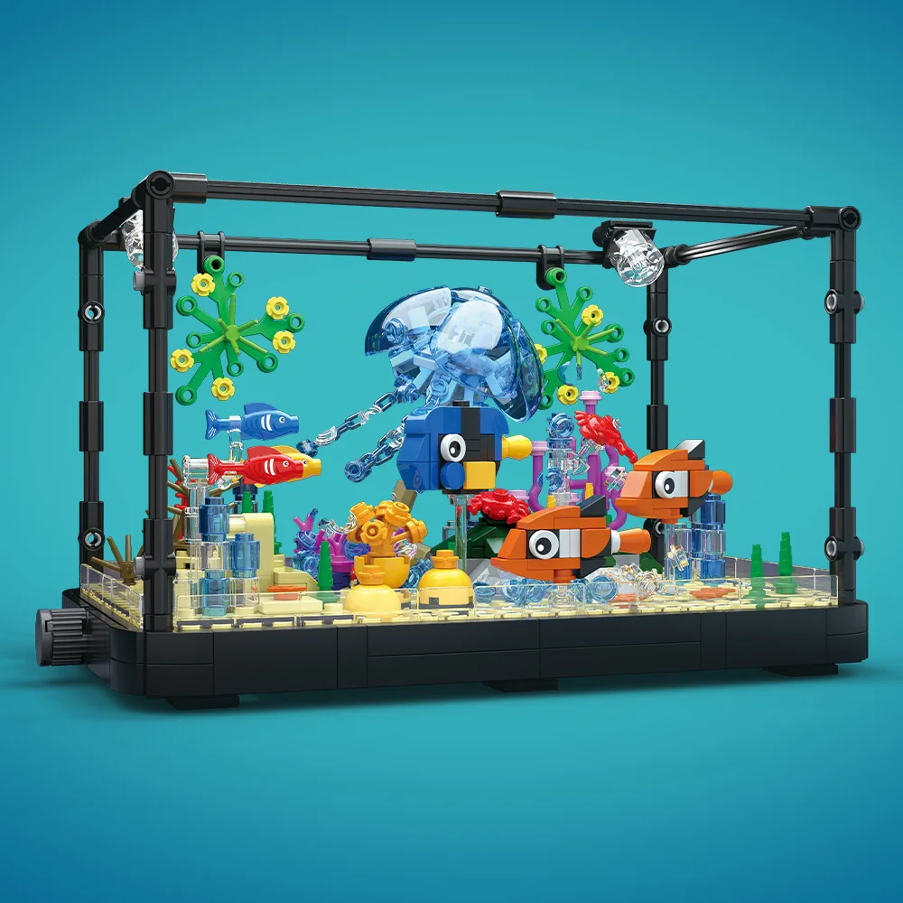 Fish Tank Building Block Set w - Aquarium Fish Real 评论和价格