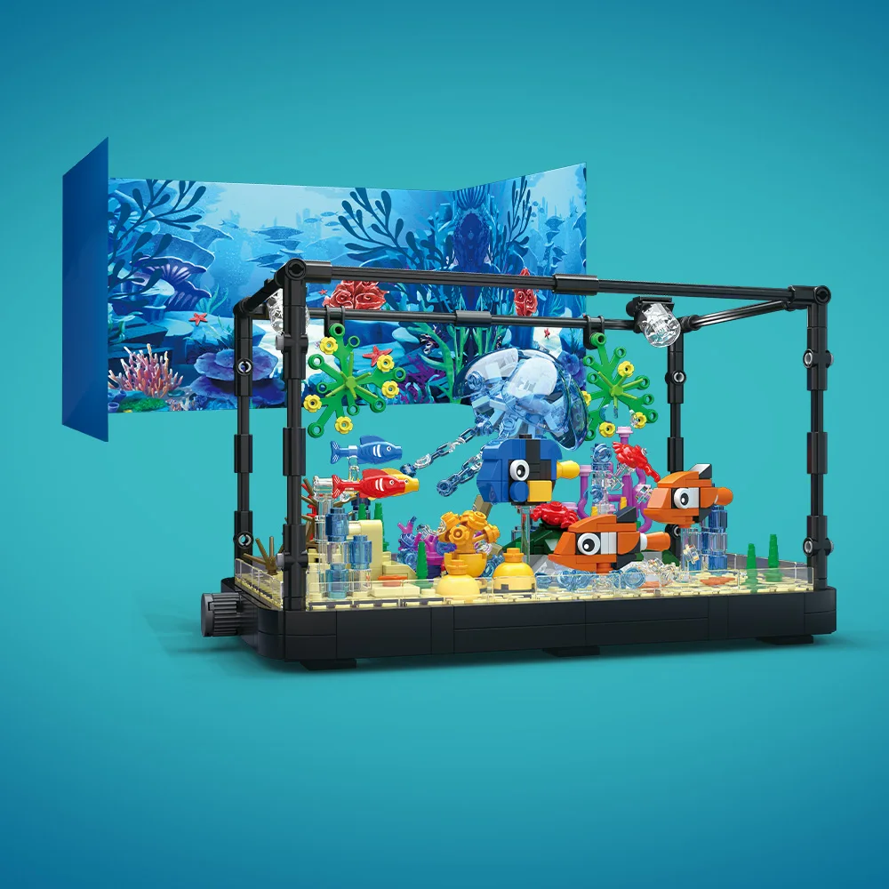 Fish Tank Building Block Set w - Aquarium Fish Real 评论和价格