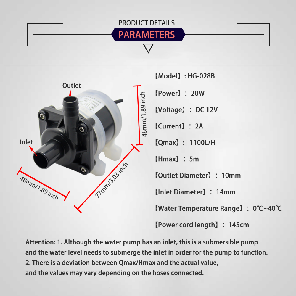12V DC Brushless Small Submers - Aquarium Fish Care 评论和价格